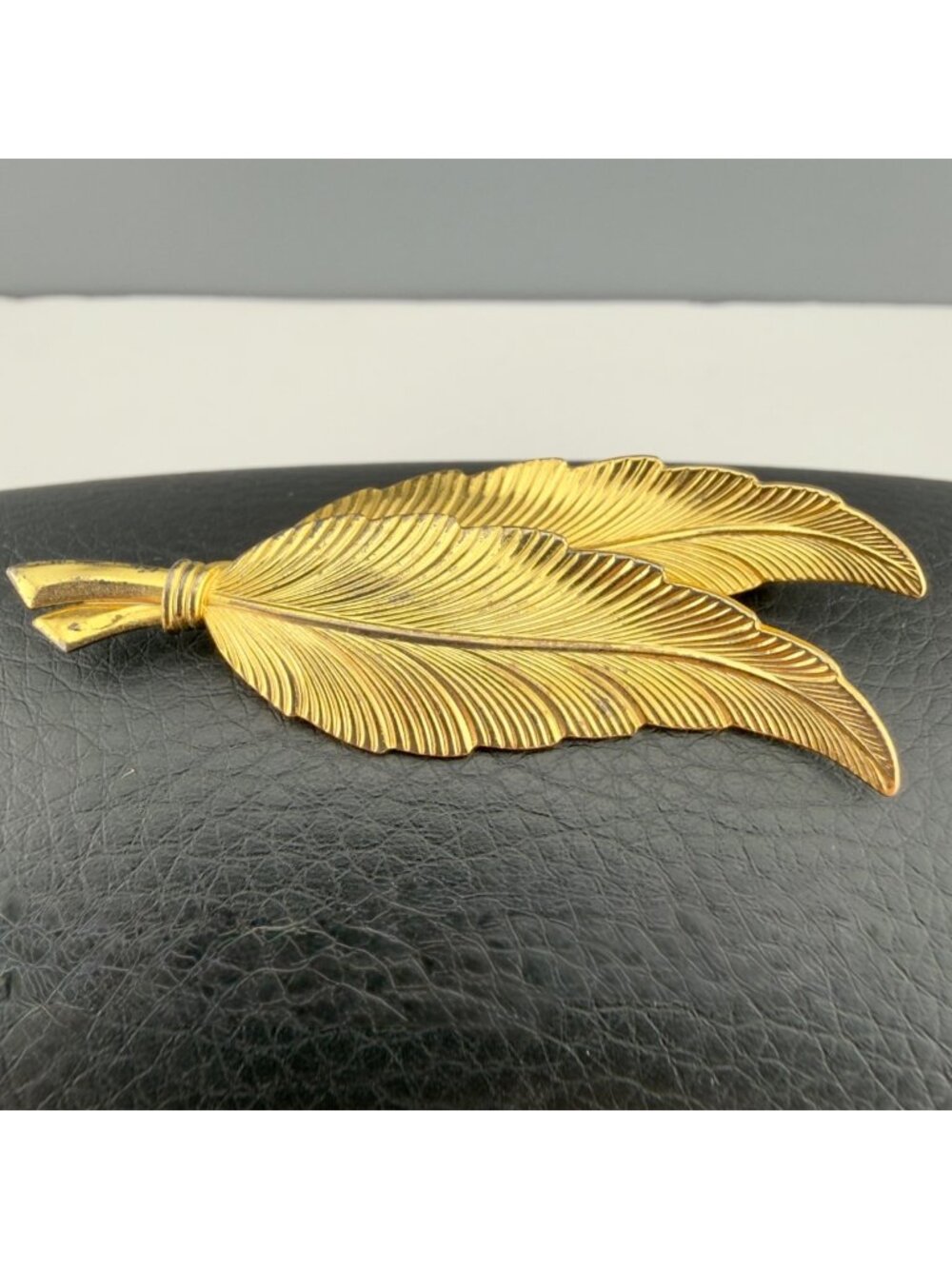 Vintage Sterling Silver by Jewel Art Double Feather Brooch 2.5"